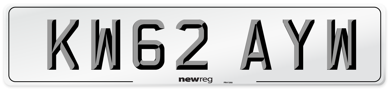 KW62 AYW Number Plate from New Reg